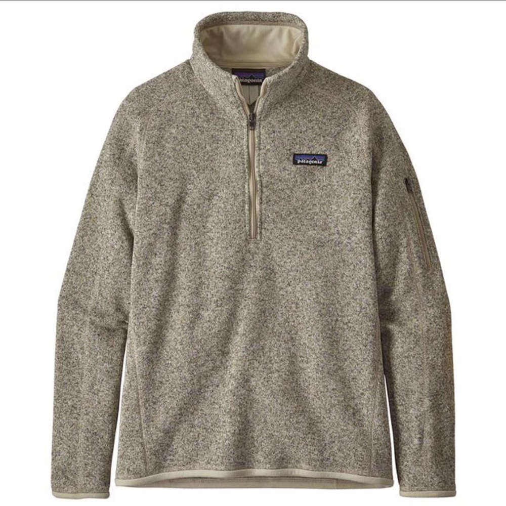 Patagonia Women’s Better Sweater M Quarter-Zip Pullover - Oatmeal Heather